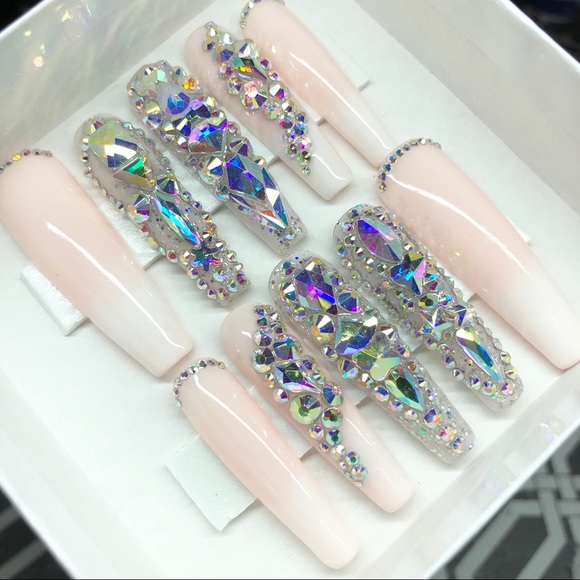 SPARKLE - GEL PRESS ON NAILS - XXL BALLERINA - Picture 5 of 8